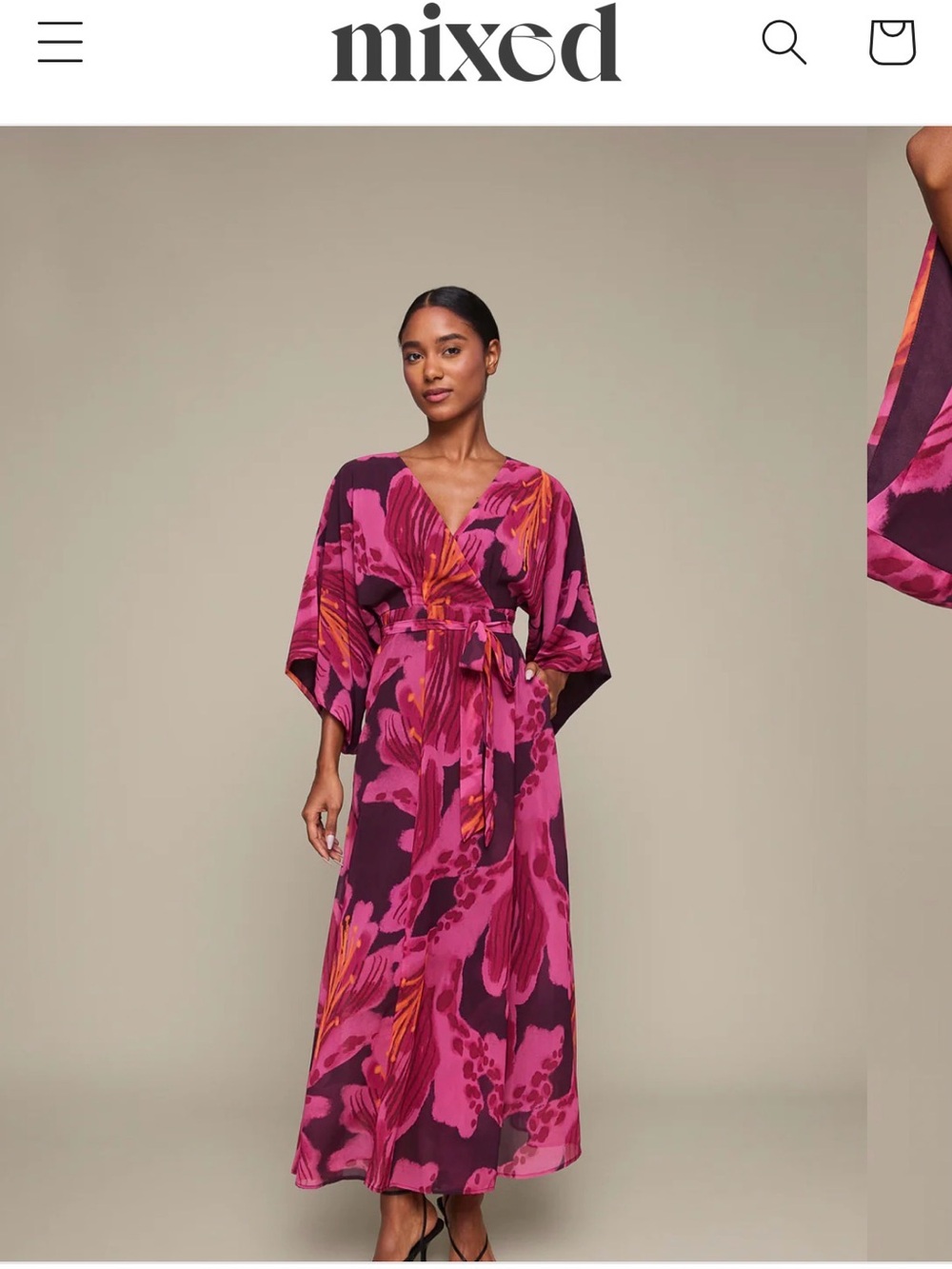 Mixed by Nasrin: Floral Wrap Maxi Dress - Aki